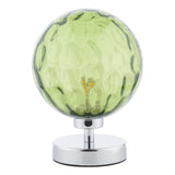 Dar Esben Touch Table Lamp Chrome with Green Glass –  from Amos Lighting + Home