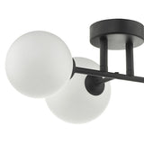 Dar Euan 3 Light Flush Ceiling Light Black –  from Amos Lighting + Home