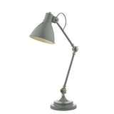 Dar Eunice Task Desk Lamp Grey Satin and Nickel –  from Amos Lighting + Home