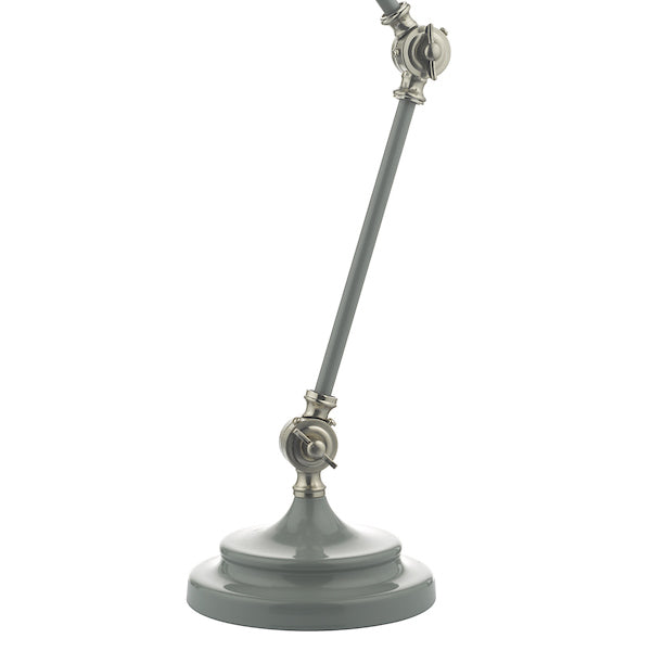 Dar Eunice Task Desk Lamp Grey Satin and Nickel –  from Amos Lighting + Home