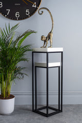 Dar Fabio Nest of 2 White Gloss Top Plant Stands –  from Amos Lighting + Home