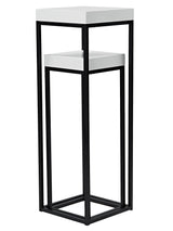 Dar Fabio Nest of 2 White Gloss Top Plant Stands –  from Amos Lighting + Home