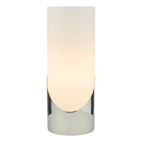 Dar Faris Touch Table Lamp Polished Chrome Opal Glass –  from Amos Lighting + Home