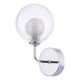 Dar Feya Wall Light Polished Chrome & Clear/Opal Glass –  from Amos Lighting + Home