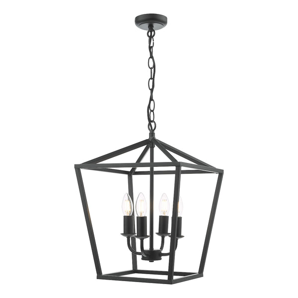 Dar Fionn 4 Light Pendant Matt Black – Amos Lighting + Home
