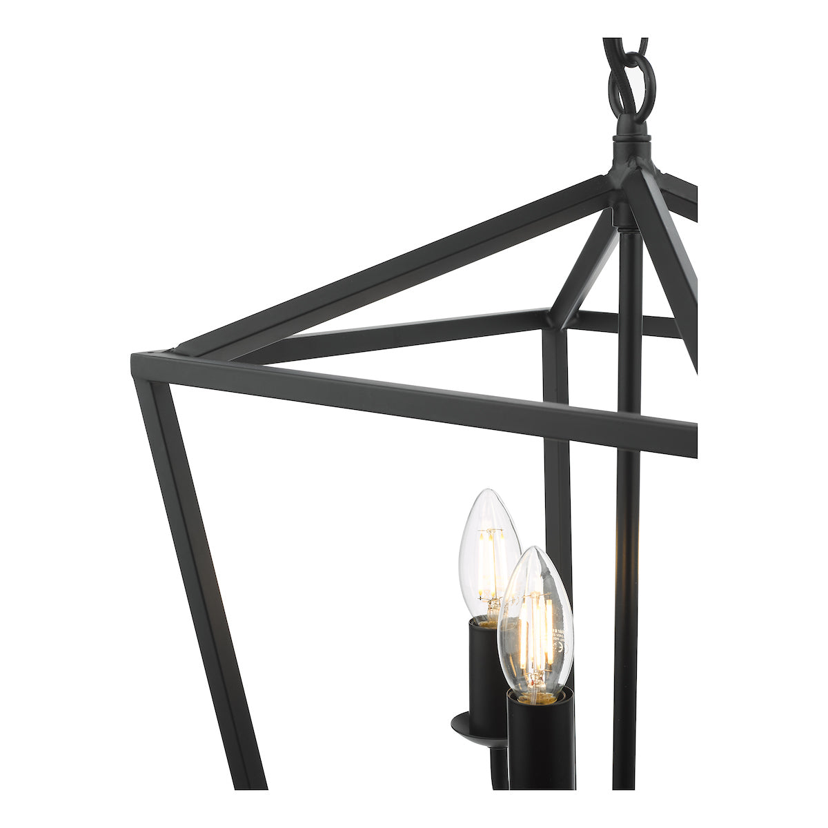 Dar Fionn 4 Light Pendant Matt Black –  from Amos Lighting + Home