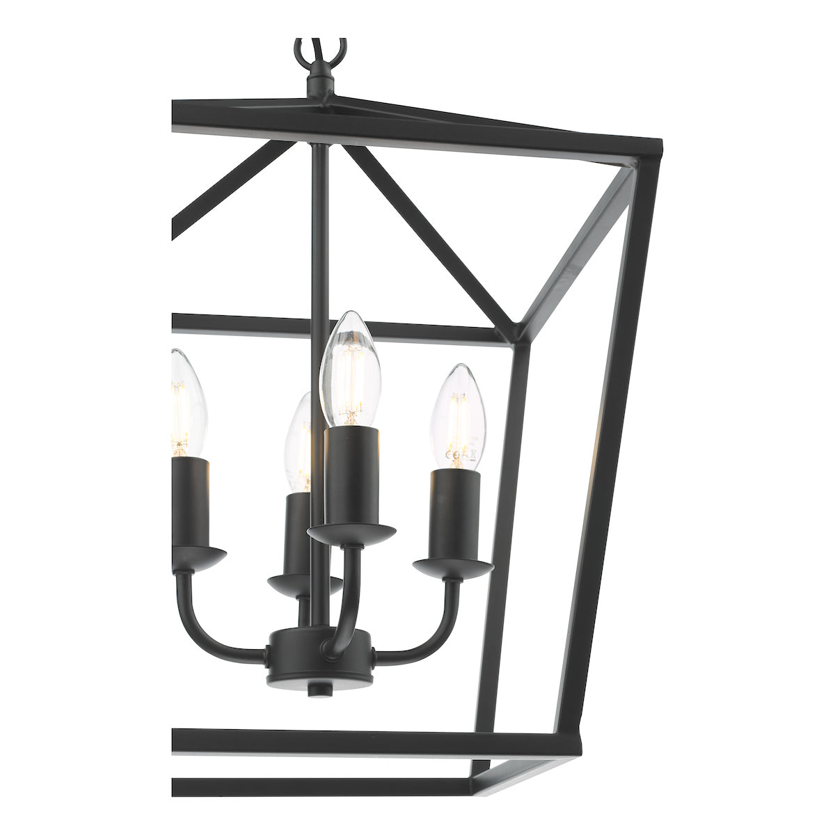 Dar Fionn 4 Light Pendant Matt Black –  from Amos Lighting + Home