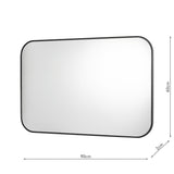 Dar Firuz Rectangle Mirror Thin Matt Black Frame 90 X 60cm –  from Amos Lighting + Home