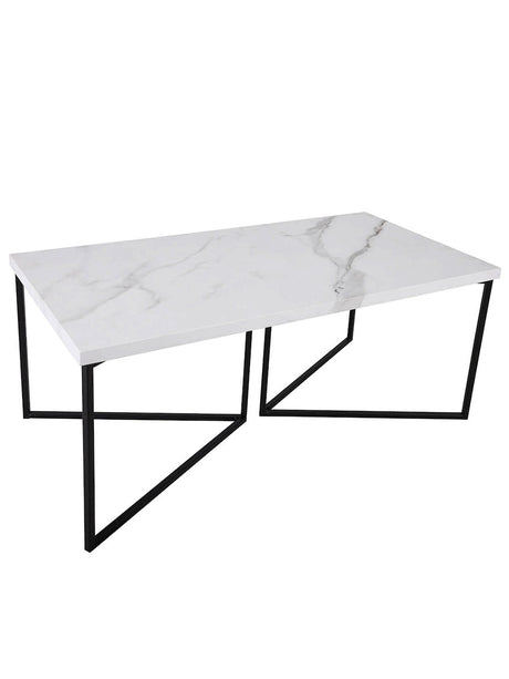 Dar Fotini White Marble Effect Coffee Table –  from Amos Lighting + Home