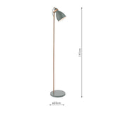 Dar Frederick Floor Lamp Grey and Copper –  from Amos Lighting + Home