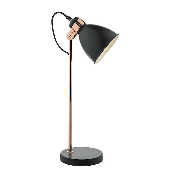 Dar Frederick Table Lamp Black, White or Grey