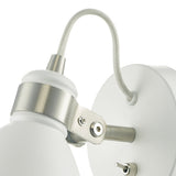 Dar Frederick Wall Spotlight White and Satin Chrome –  from Amos Lighting + Home