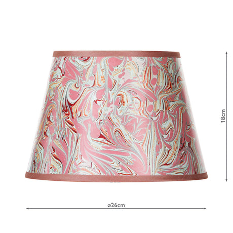 Dar Frida Red Marble Pattern Tapered Drum Shade 26cm –  from Amos Lighting + Home