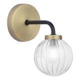 Dar Gibbs Wall Light Antique Brass & Glass –  from Amos Lighting + Home