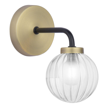 Dar Gibbs Wall Light Antique Brass & Glass –  from Amos Lighting + Home