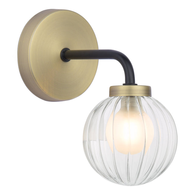 Dar Gibbs Wall Light Antique Brass & Glass –  from Amos Lighting + Home