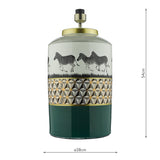 Dar Gold Collection Callie Table Lamp Green/Gold Zebra Motif Base –  from Amos Lighting + Home