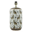 Dar Gold Collection Tigris Ceramic Table Lamp White Leopard Motif Base –  from Amos Lighting + Home