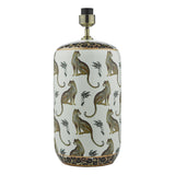 Dar Gold Collection Tigris Ceramic Table Lamp White Leopard Motif Base –  from Amos Lighting + Home