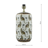 Dar Gold Collection Tigris Ceramic Table Lamp White Leopard Motif Base –  from Amos Lighting + Home