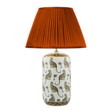 Dar Gold Collection Tigris Ceramic Table Lamp White Leopard Motif Base –  from Amos Lighting + Home