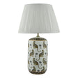 Dar Gold Collection Tigris Ceramic Table Lamp White Leopard Motif Base –  from Amos Lighting + Home