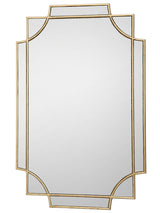 Dar Guapo Regency Style Rectangle Mirror with Gold Details –  from Amos Lighting + Home