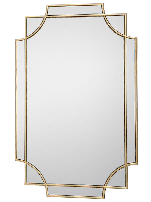 Dar Guapo Regency Style Rectangle Mirror with Gold Details –  from Amos Lighting + Home