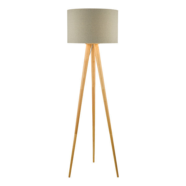 Dar Ivor Tripod Wood Floor Lamp Light Oak, Base Only –  from Amos Lighting + Home