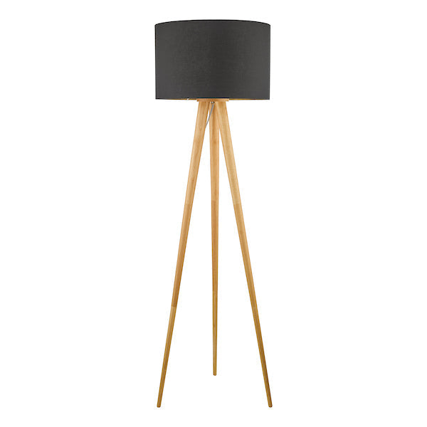 Dar Ivor Tripod Wood Floor Lamp Light Oak, Base Only –  from Amos Lighting + Home