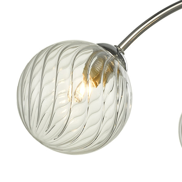 Dar Izzy 4 Light Semi Flush Polished Chrome Twisted Glass –  from Amos Lighting + Home