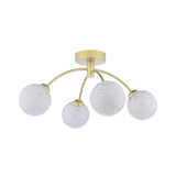 Dar Izzy 4 Light Semi-Flush Polished Gold & Confetti Glass –  from Amos Lighting + Home