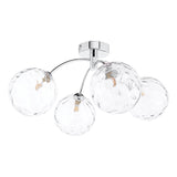 Dar Izzy 4lt Semi-Flush Chrome with Clear Glass –  from Amos Lighting + Home