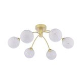 Dar Izzy 6 Light Semi-Flush Polished Gold & Confetti Glass –  from Amos Lighting + Home