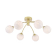 Dar Izzy 6 Light Semi-Flush Polished Gold & Confetti Glass –  from Amos Lighting + Home