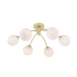 Dar Izzy 6 Light Semi-Flush Polished Gold & Confetti Glass –  from Amos Lighting + Home