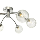 Dar Izzy 6lt Semi Flush Polished Chrome Twisted Glass –  from Amos Lighting + Home