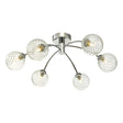 Dar Izzy 6lt Semi Flush Polished Chrome Twisted Glass –  from Amos Lighting + Home