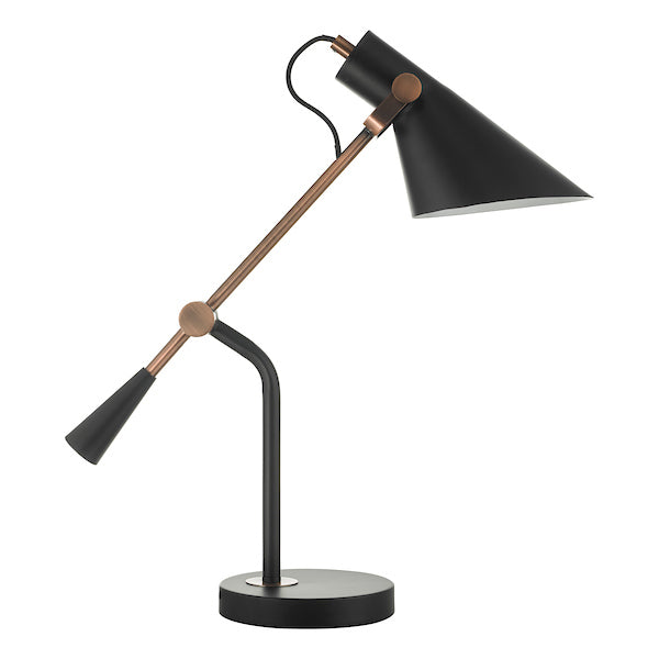 Dar Jack Task Table Lamp Black Antique Copper –  from Amos Lighting + Home