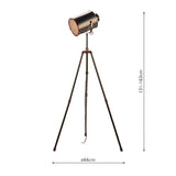 Dar Jake Floor Lamp Antique Silver and Copper –  from Amos Lighting + Home