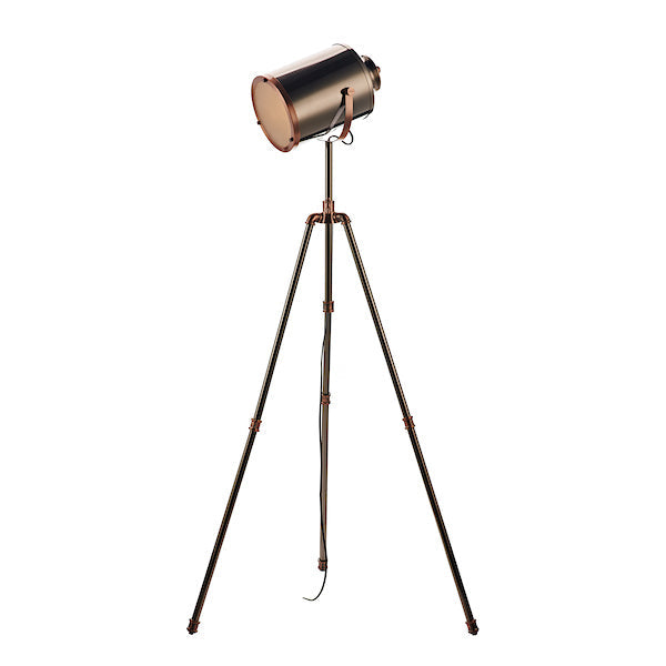 Dar Jake Floor Lamp Antique Silver and Copper –  from Amos Lighting + Home