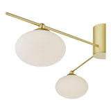 Dar Jasper 3 Light Semi-Flush Satin Gold and Opal Glass –  from Amos Lighting + Home