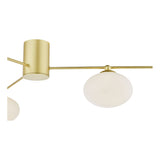 Dar Jasper 3 Light Semi-Flush Satin Gold and Opal Glass –  from Amos Lighting + Home