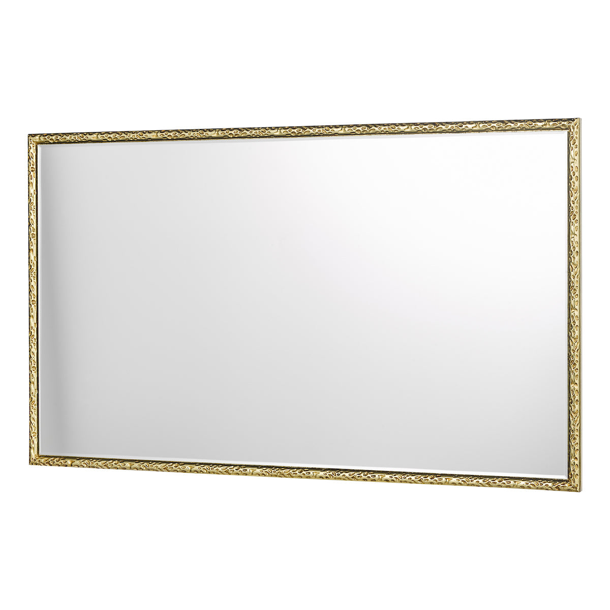 Dar Jinelle Rectangle Mirror Textured Gold Frame 86 X 50cm –  from Amos Lighting + Home