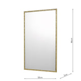 Dar Jinelle Rectangle Mirror Textured Gold Frame 86 X 50cm –  from Amos Lighting + Home