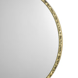 Dar Jinelle Round Mirror Textured Gold Frame 80cm –  from Amos Lighting + Home