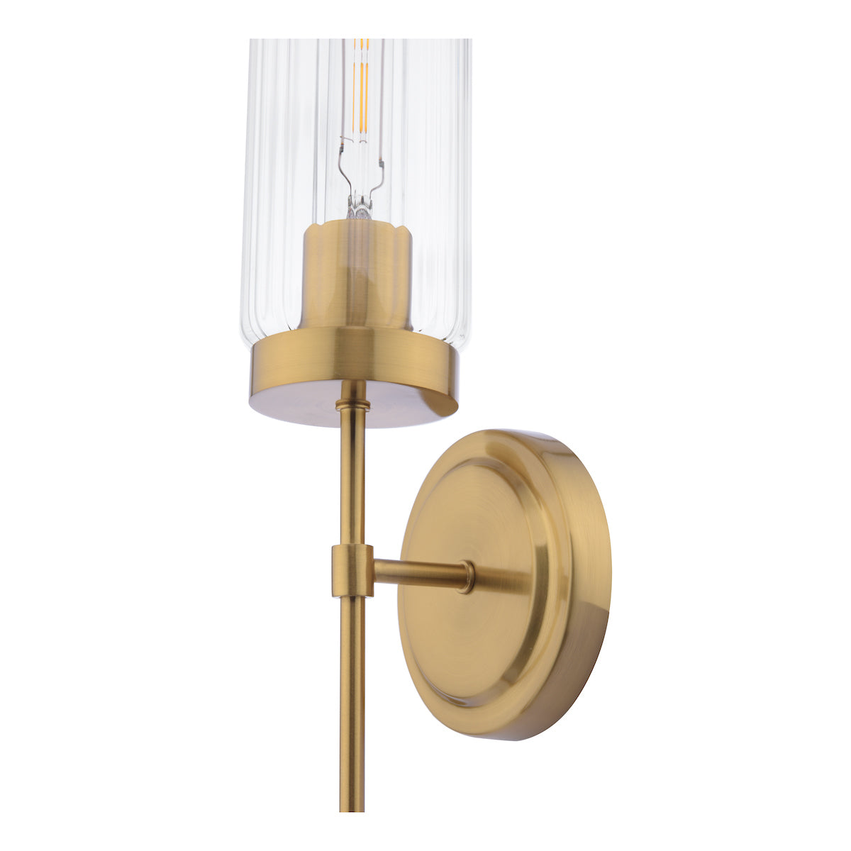 Dar Jodelle Wall Light Polished Bronze and Glass –  from Amos Lighting + Home