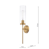 Dar Jodelle Wall Light Polished Bronze and Glass –  from Amos Lighting + Home