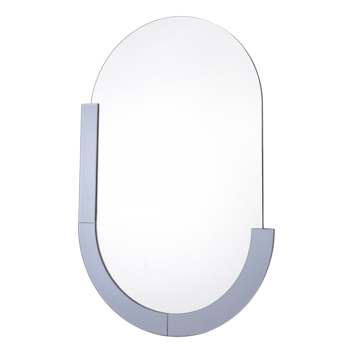 Dar Kaylee Oval Mirror Smoked Glass Panel 90 X 60cm –  from Amos Lighting + Home