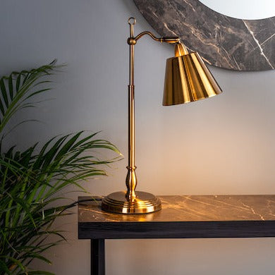 Dar Kempten Task Lamp Antique Brass –  from Amos Lighting + Home